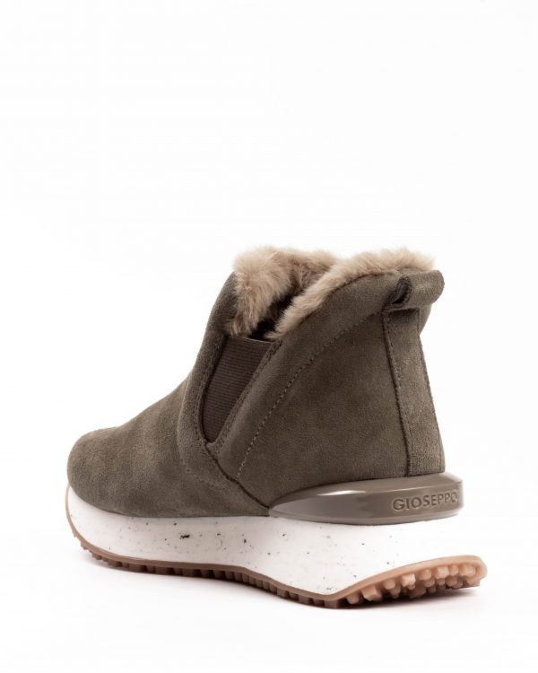 JUNDAL BOOT WITH FUR KHAKI SUEDE