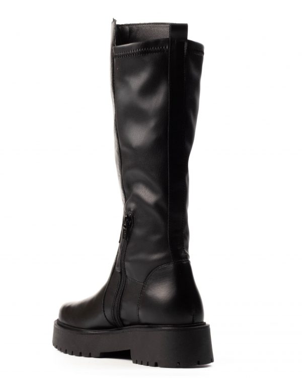 Leather Boot with Rubber in back