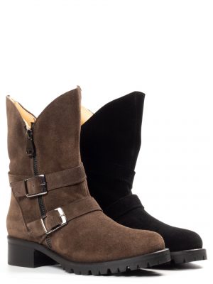 Suede leather boot