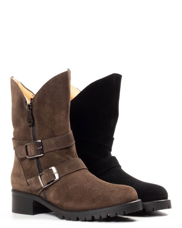 Suede leather boot