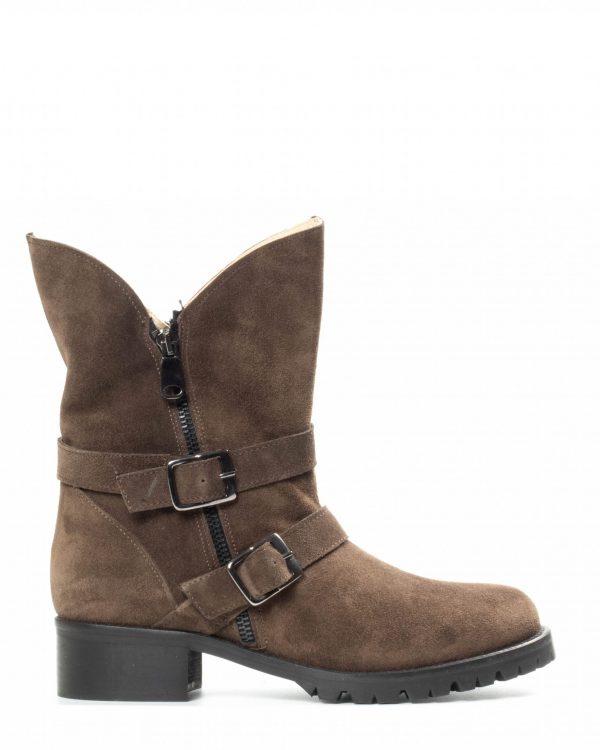 Suede leather boot