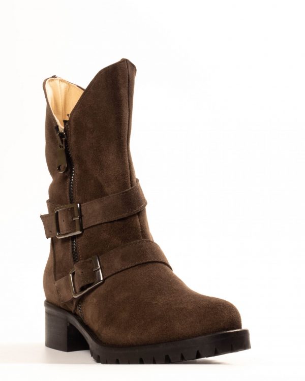 Suede leather boot