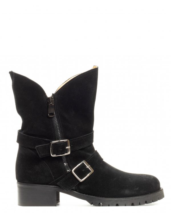 Suede leather boot